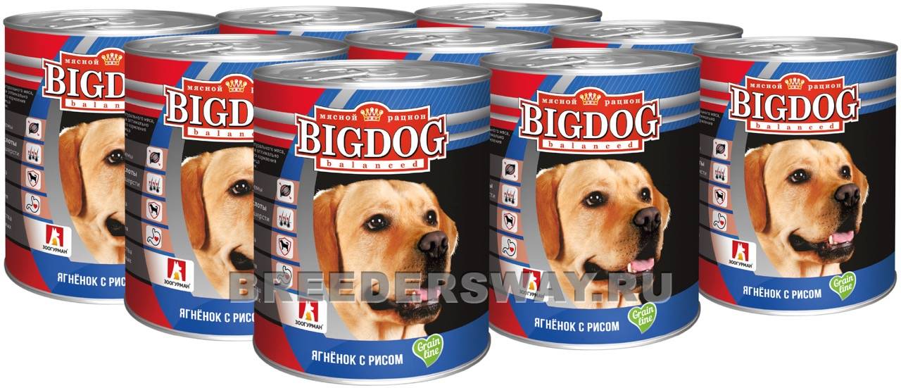 BIG DOG Ягненок с рисом ж/б 850гр